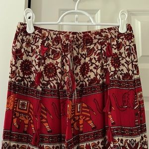 Free People boho elephant pattern pants